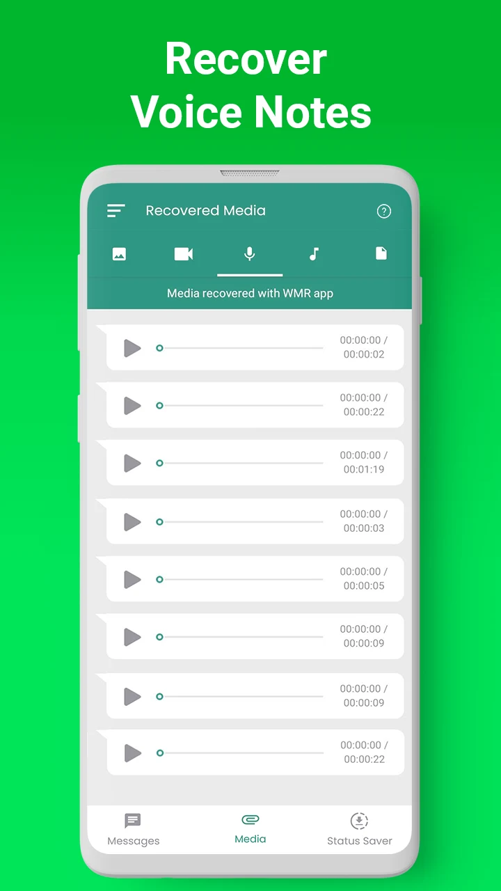 WMR Backup Deleted Messages screenshot